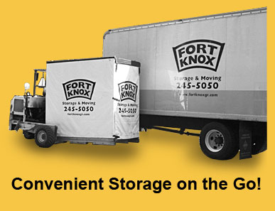 Convenient Storage on the Go! We'll deliver a mobile storage unit to you and pick it up when you're ready.